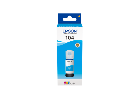 Garrafa tinta Ciano ET 104 (65 ml) Epson Eco Tank Garrafa tinta Ciano ET 104 (65 ml) Epson Eco Tank